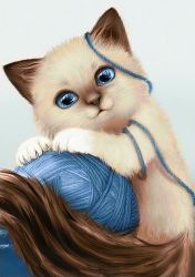 Ag 162 Алмазная мозаика Гранни "Клубочек"