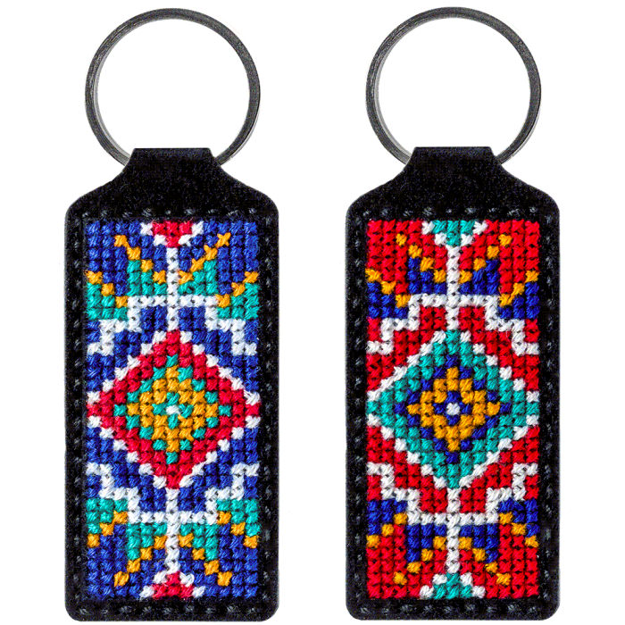 Набор для вышивания нитками на искусственной коже ВОЛШЕБНАЯ СТРАНА FLHL-021 3*13.5см