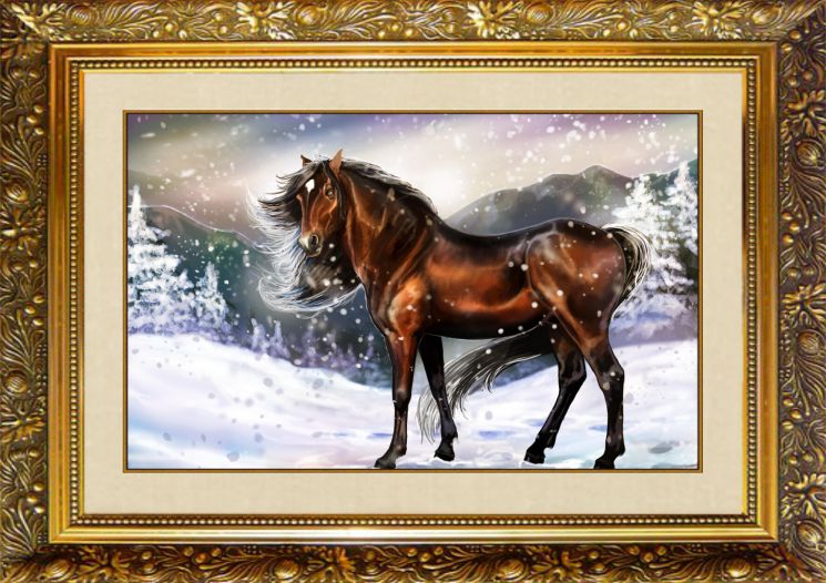 F-217 Алмазная мозаика МИЛАТО "Конь"