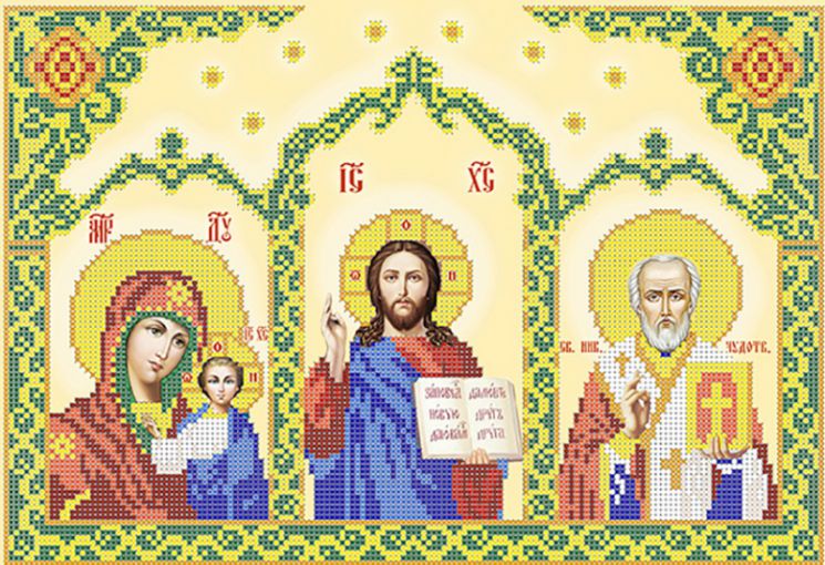 НКБ-046 Набор для вышивания бисером ТМ Наследие "Домашний Иконостас"