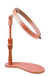 305-10-27,5 Пяльцы круглые с замком настольные, бук, диаметр 27,5 см