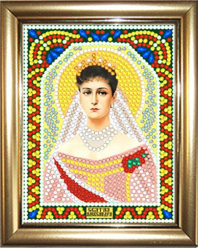 ИМРА5-032 Алмазная мозаика ТМ НАСЛЕДИЕ с рамкой "Святая Александра"