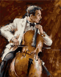 RSB1053 Картина по номерам Paintboy "Виолончелист"