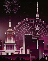 Ag 2357 Алмазная мозаика Гранни "Ночная башня"