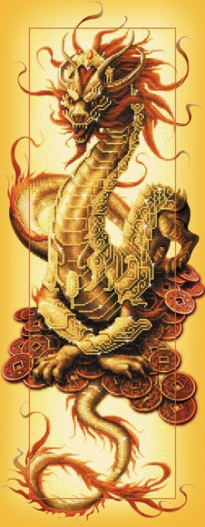БС-041 Алмазная мозаика (кругл) Наследие "Золотой дракон"