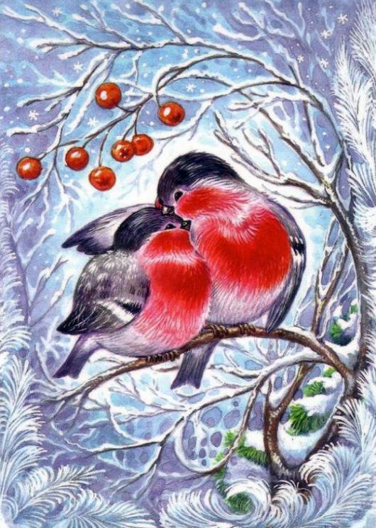  Алмазная мозаика Гранни "Снегири" Ag 6014