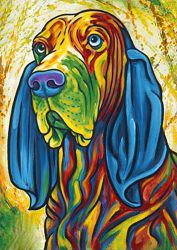 Ag 264 Алмазная мозаика Гранни "Бассет хаунд"