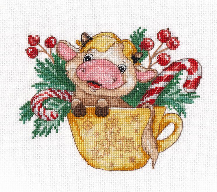 1343 Набор для вышивания ОВЕН "Символ года.Бычок-3"