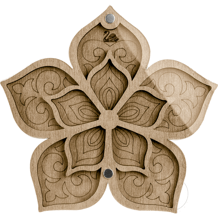 Органайзер для бисера с прозрачной крышкой ВОЛШЕБНАЯ  СТРАНА FLZB-022 14*13.5 см, 10 ячеек