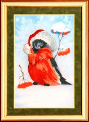 ML-0008 "Зимняя ягодка" (Рисуем иглой)