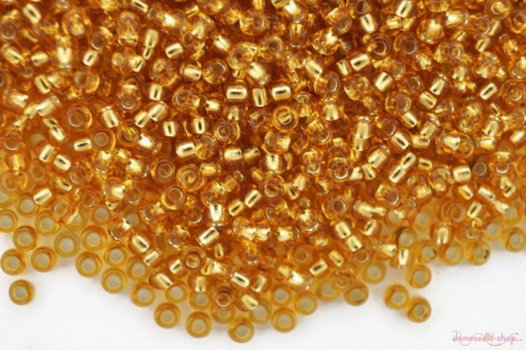 Бисер Preciosa 17050 полупрозрачный насыщенно-золотой