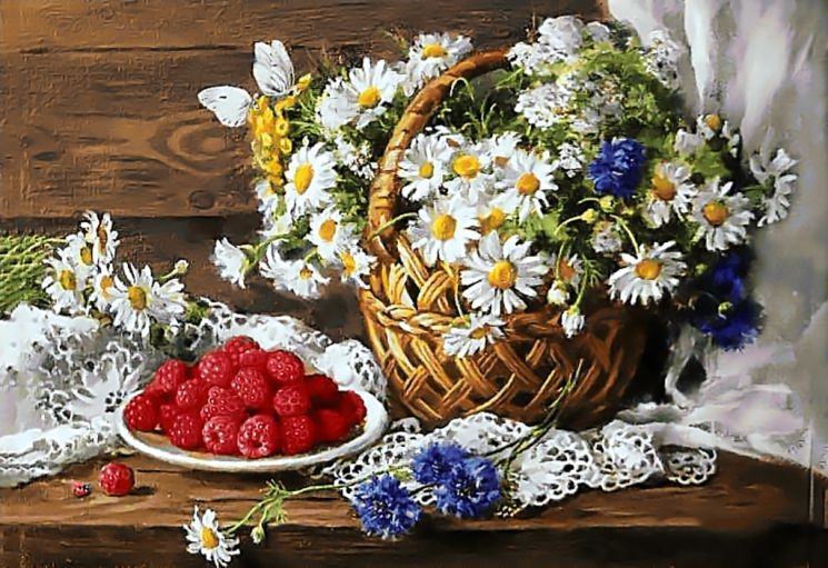 Ag 576 Алмазная мозаика Гранни "Сладкая малина"