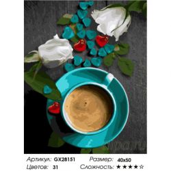 GX28151 Картина по номерам Paintboy "Кофе с молоком"