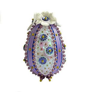 Набор для изготовления декоративного яйца ФИЛИГРИС "Лесная фиалка", 9 см, FS-041