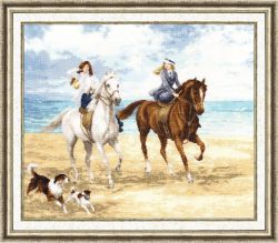 ЧМ-019 Набор для вышивания Золотое Руно "Морская прогулка" по картине Х.Харди