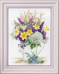 АК-009 Набор для вышивания Золотое Руно "Первоцветы"