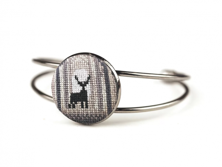 Набор для вышивания Золотое Руно "Браслет "Олень" (набор в технике микровышивки) СШ-028