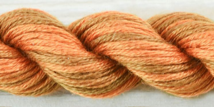 2605 Нитки ручного окрашивания OwlForest на основе ПНК, пасма 8 метров, Рыжий кот