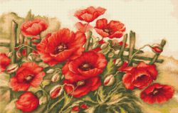 B490 Набор для вышивания Luca-S "Полевые маки"