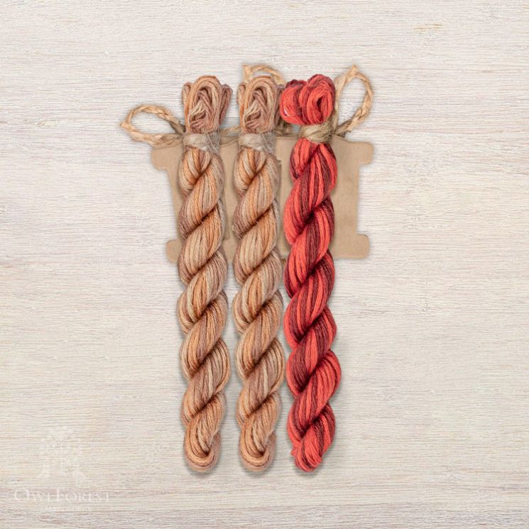 Набор ниток OwlForest для схемы «Винтажная кухня» (ПНК) 40 каунт в 1 нить НМул-ВК184-2401