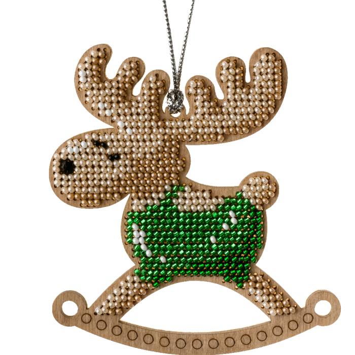 Набор для вышивания бисером по дереву ВОЛШЕБНАЯ  СТРАНА FLK-222, 9*10см