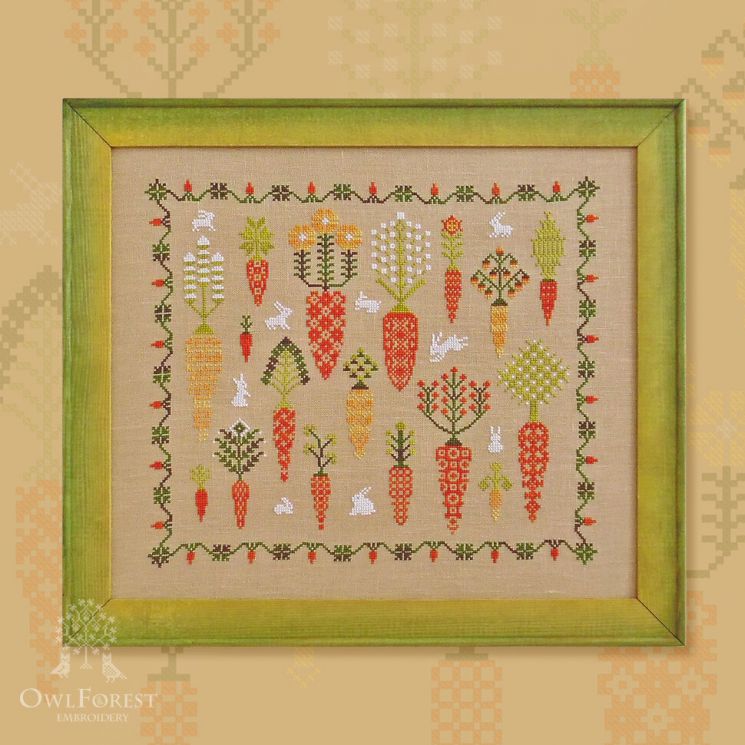 0015-МЛ-Н-3Bf Набор для вышивания СОВИНЫЙ ЛЕС  "Морковный лес"
